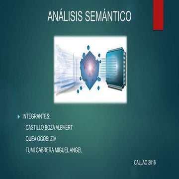 Gramatica de atributos para el analisis semantica