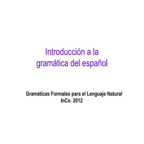Gramatica del idioma español | PDF
