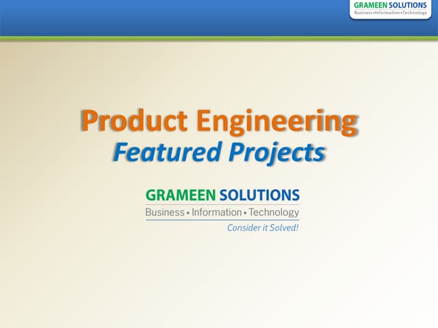 Grameen Solutions   Product Engineering Featured Projects 2009 11 12