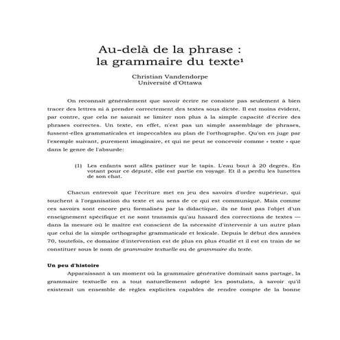 Grammaire du texte