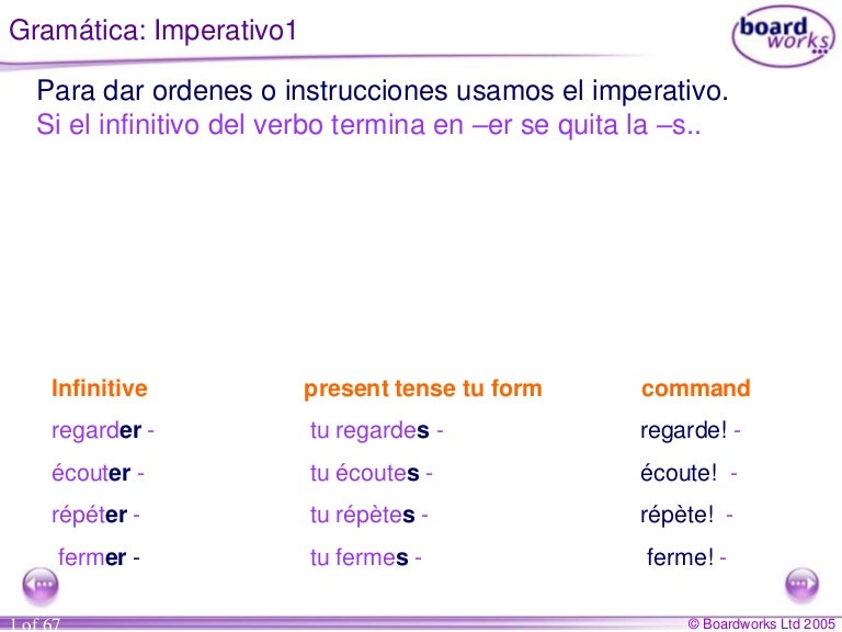 Come Si Forma L Imperativo In Francese
