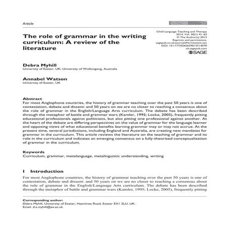 Grammar myhill & annabel (2014)