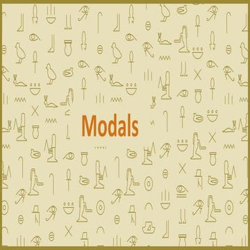 Grammar  - modals