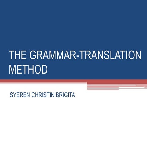 Grammar translation method