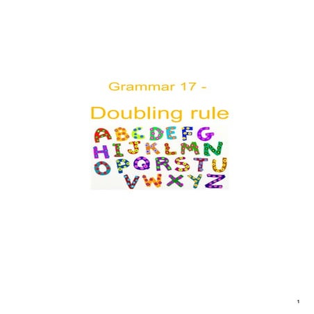 Grammar 17 - Doubling Rule