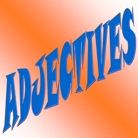 Grammar adjectives