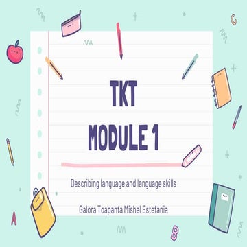 Grammar and lexis tkt