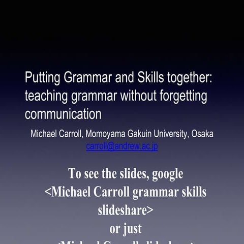 Grammar and skills carroll 2018
