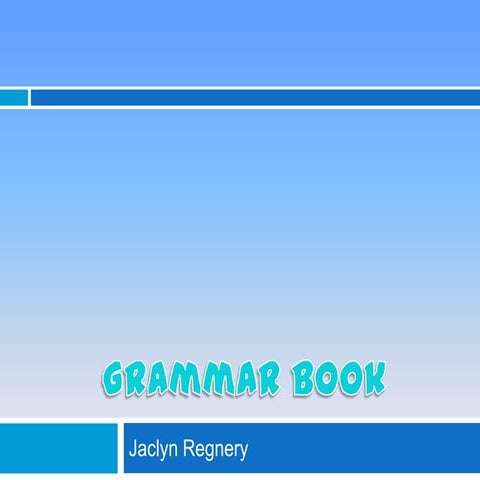 Grammar Book Jacinta Regnery