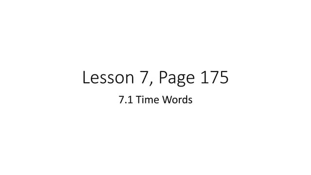 Grammar explanation 7.1 | PPT