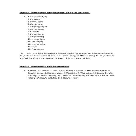 Grammar extra activities key