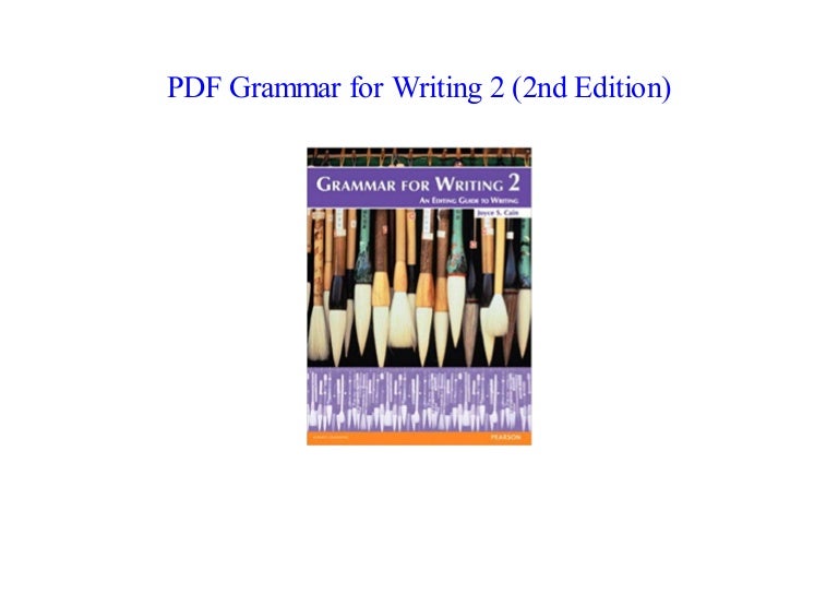 new PDF �18 Grammar for Writing 2 (2nd Edition) All in One