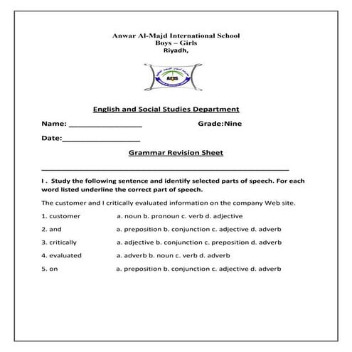 Grammar g9 | PDF