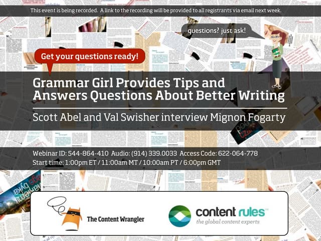 Grammar Girl Web Discussion - Febru...