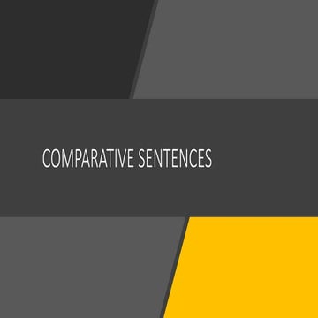 Comparatives grammar guide