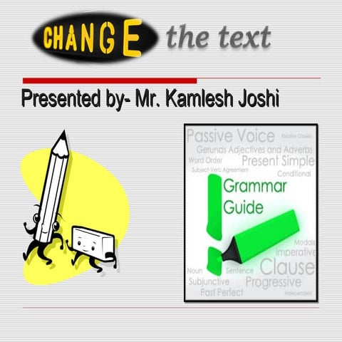 Grammar guide change the text final