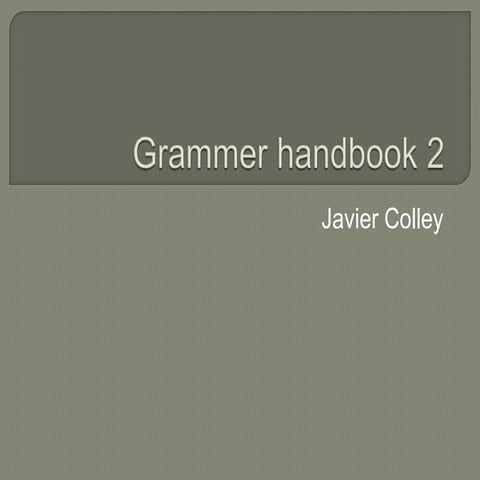 Grammar handbook 2