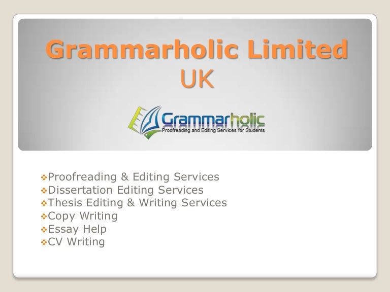 Dissertation and Thesis Proofreading & Editing Services
