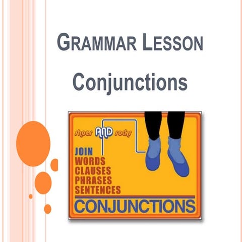 Grammar lesson - conjunctions