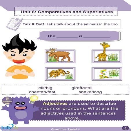 Grammar level 4 unit 6_lesson 2_comparatives and superlatives