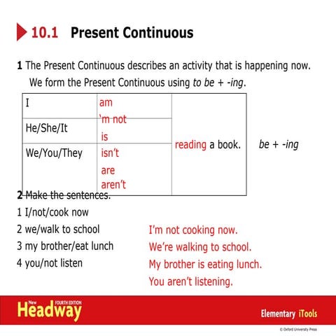 Present continuous (spelling rules) | PPTX