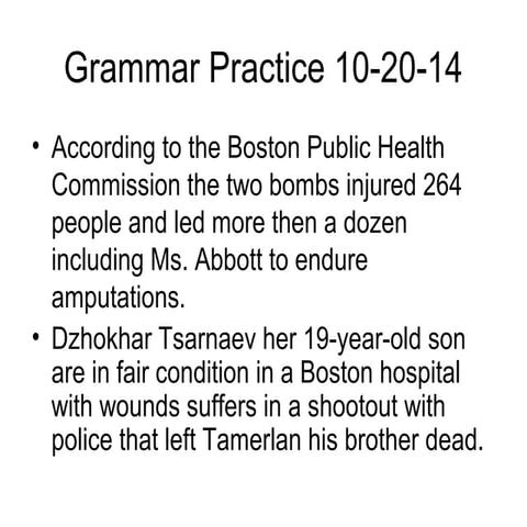 Grammar practice 10 20-14