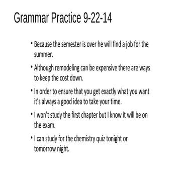Grammar practice 9 22-14