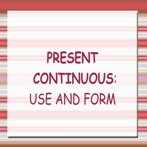 Grammar present continuous | PPT