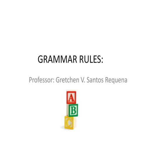 Grammar rules