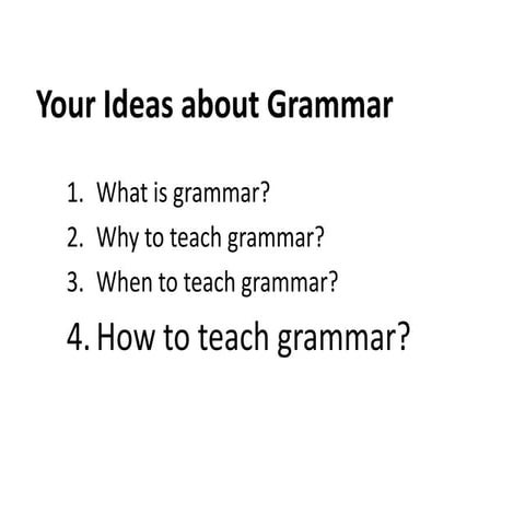 Grammar teaching