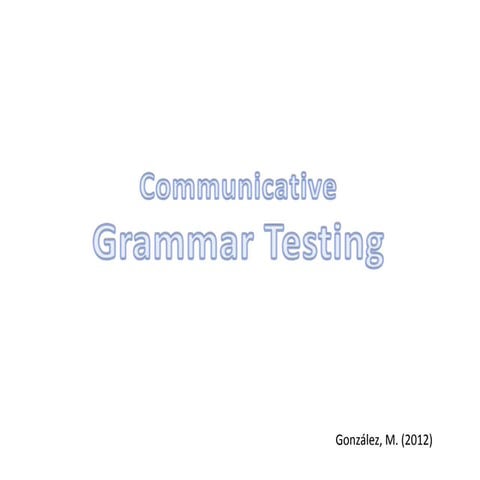 Grammar testing