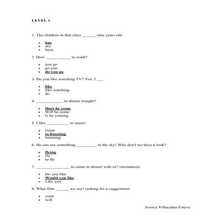 Grammartestmultiplechoice