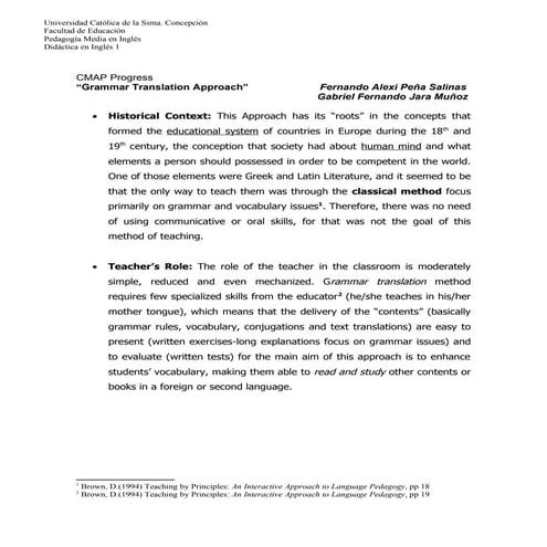 Grammar translation approach aspects