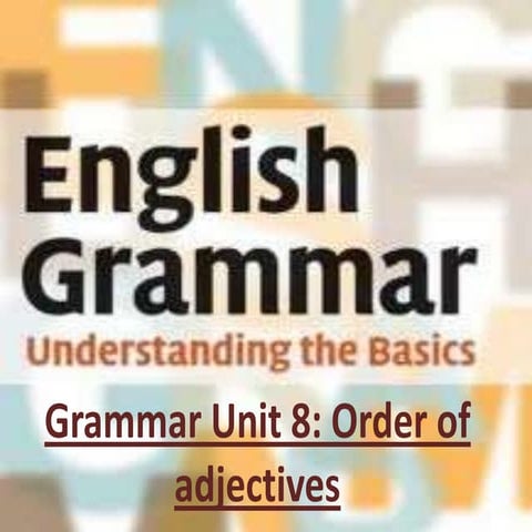 Grammar Unit 8 Pptx