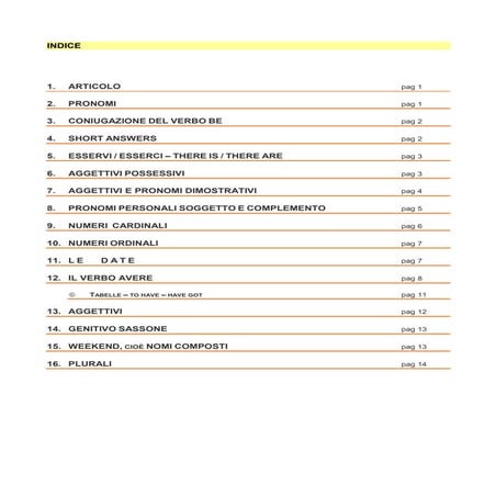 Grammatica inglese per principianti   parte i