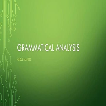 Grammatical Analysis lecture 4.pdf Bs English