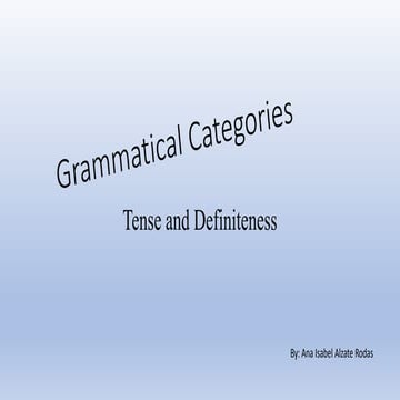 Tense and Definiteness. PPT