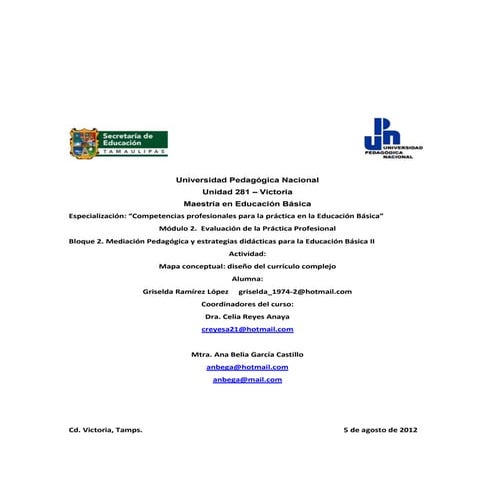 diseño del currículo complejo