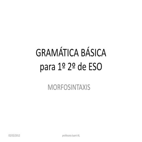 Gramática básica ESO