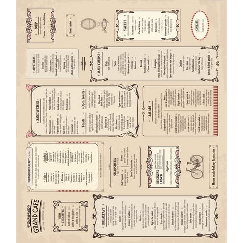 Grand cafe english menu right direction | PDF