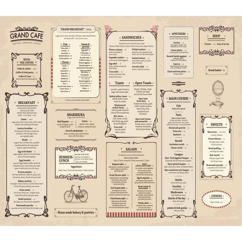 Grand cafe english menu right direction | PDF