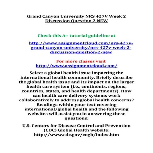 Grand canyon university nrs 427 v week 2 discussion question 2 new