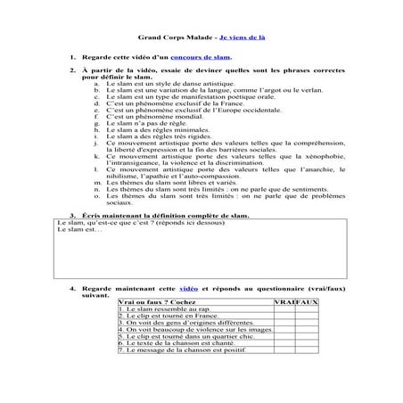 Grand corps malade - Je viens de là