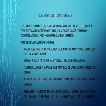 Grandes culturas andinas | PPTX