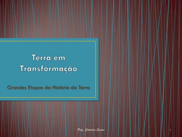 Grandes etapas da história da terra
