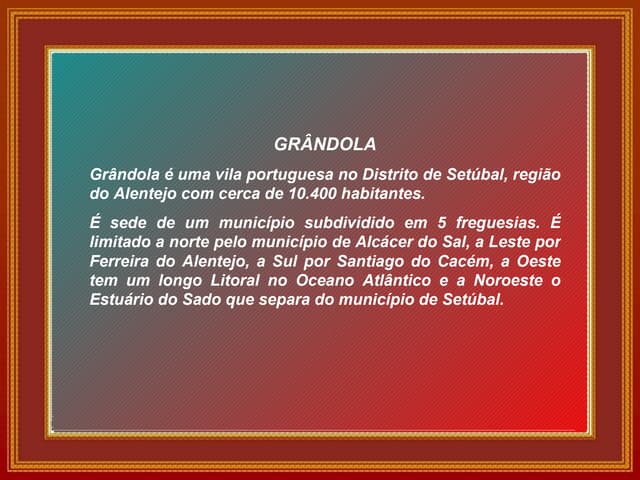 Power point sobre Grândola