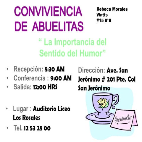 Grandomther invitation rebeca morales watts #15 8°b