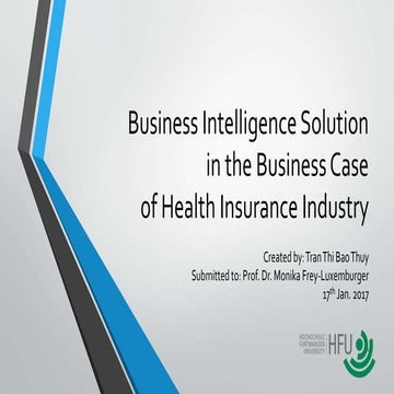 Business Intelligence Solution in the Health Insurance Company