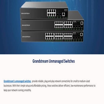 Grandstream  Managed  & Unanaged Switches  | Call Now  9999-284-312