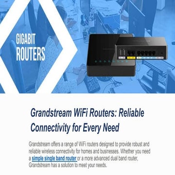 Grandstream Single Band and Dual Band WiFi Routers | Cloud Infotech